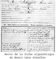 recto de la fiche signalétique de Scheffer