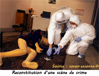 Techniciens en identification criminelle scene de crime 